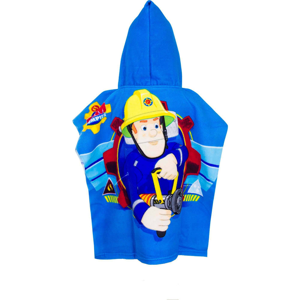 Fireman Sam Kids Poncho Towel - Super Heroes Warehouse